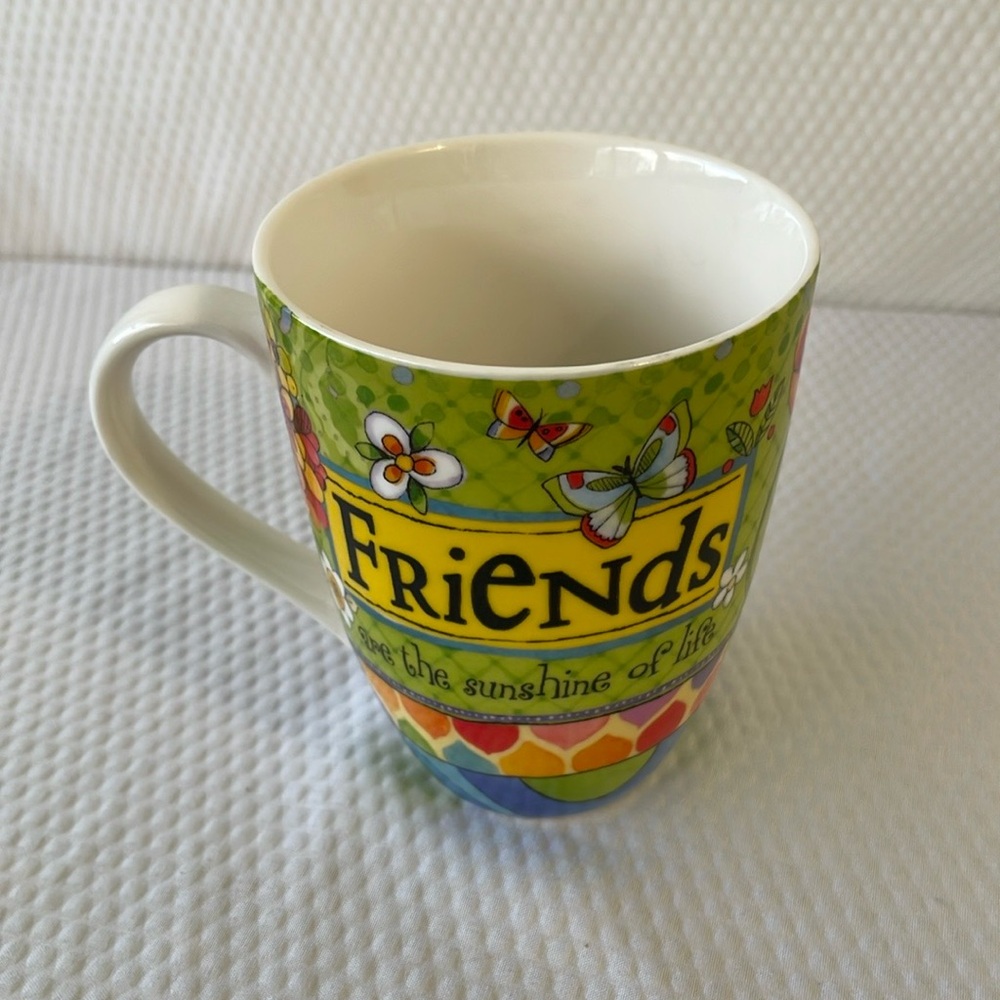 Sue Zipkin Divinity "FRIENDS ARE THE SUNSHINE OF LIFE" Cup.